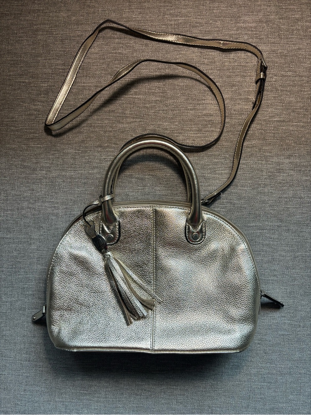 Metallic Gold leather Tignanello Bag